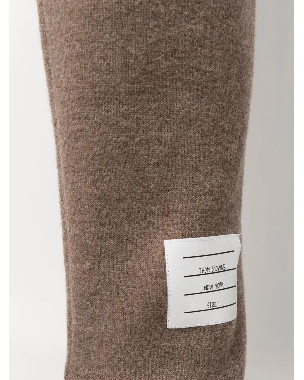 Thom Browne Natural 4-Bar Wool Track Pants for men