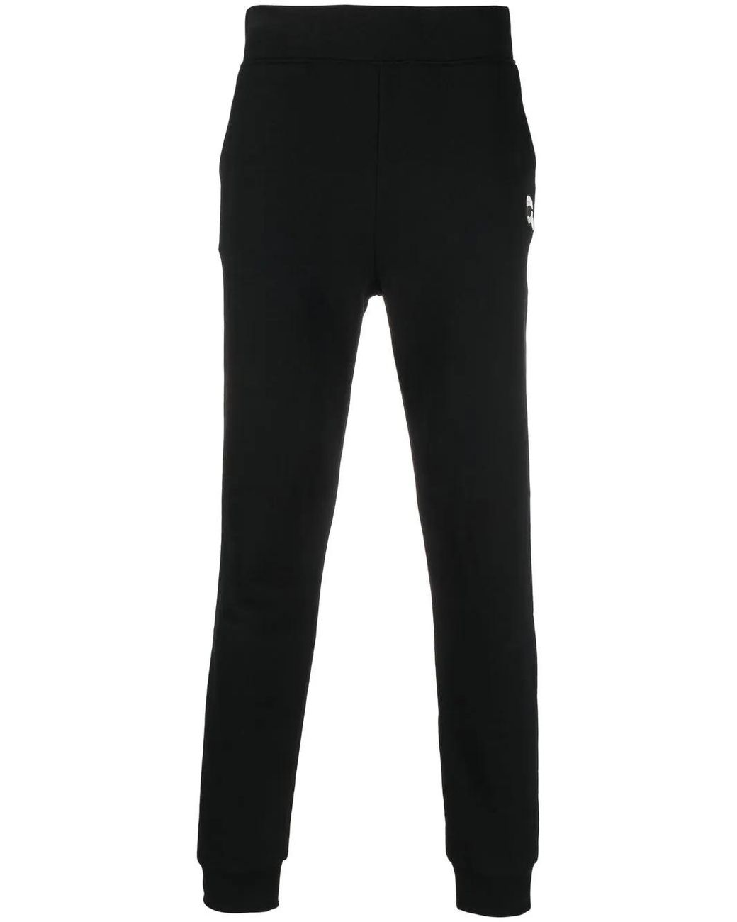 Karl Lagerfeld Black Ikon Pintuck Track Pants for men