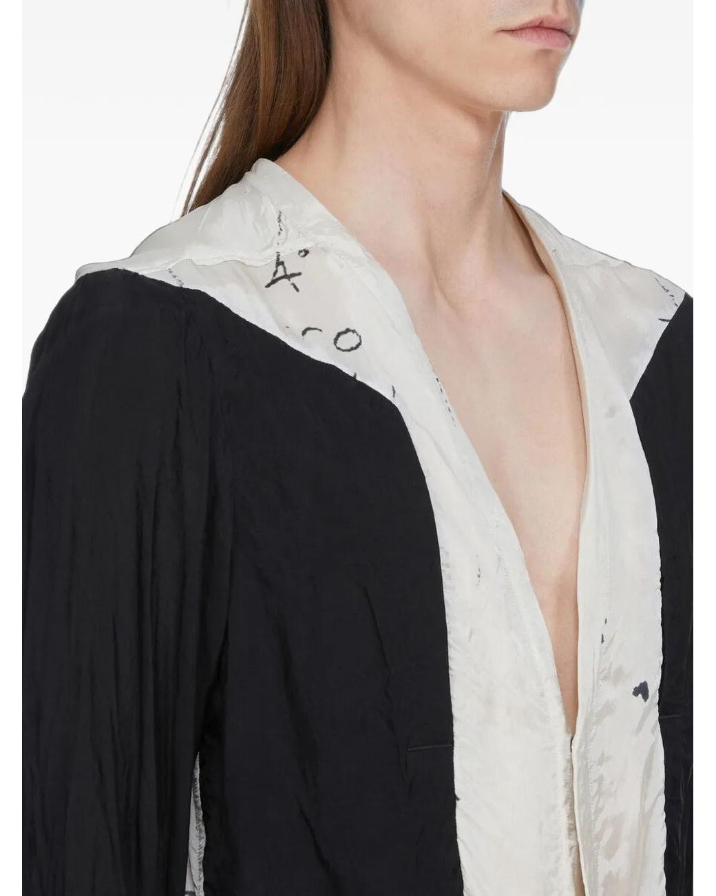 Rick Owens White Temple Larry Fogpocket Shirt for men