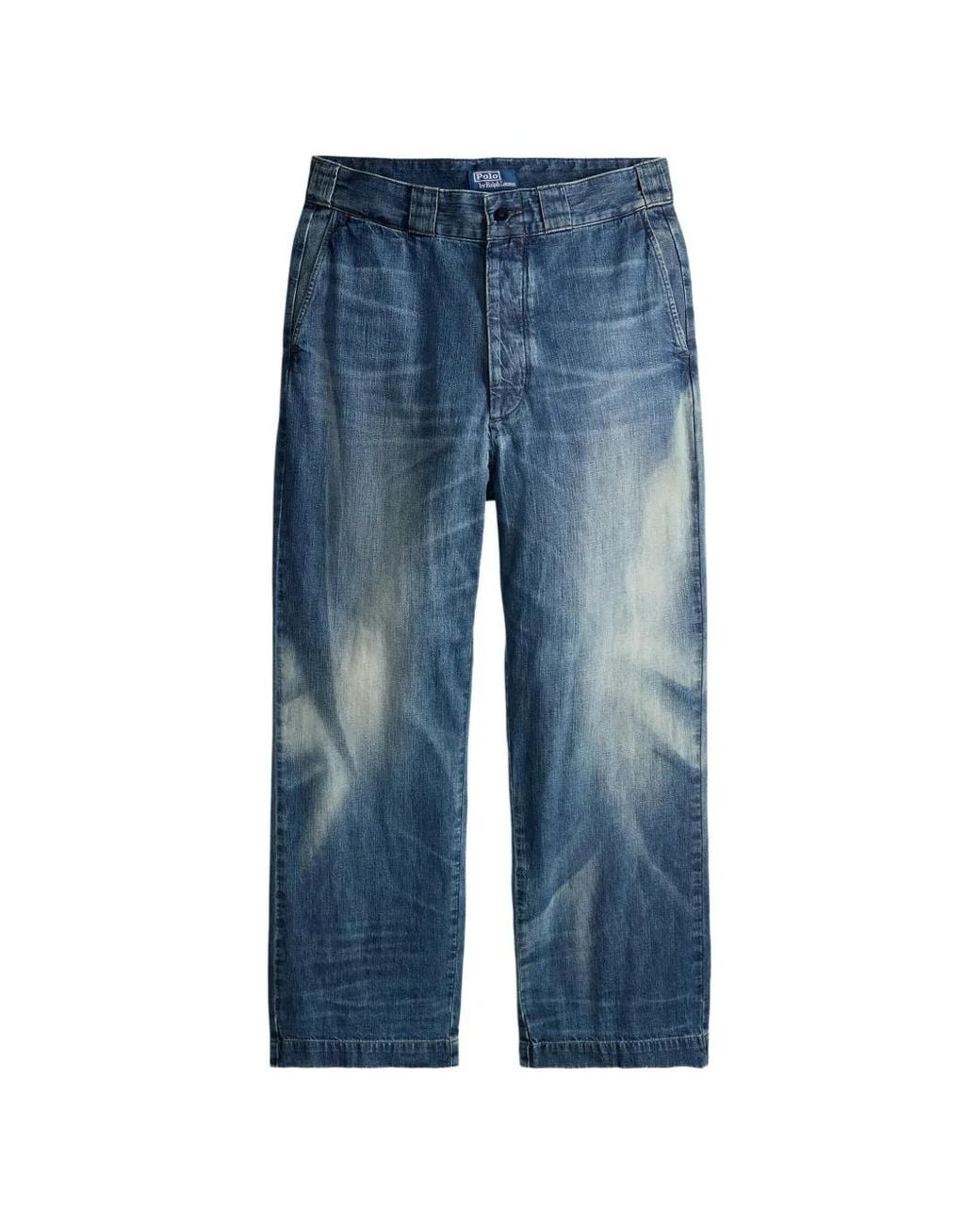 Polo Ralph Lauren Blue Faded Straight-Leg Jeans for men
