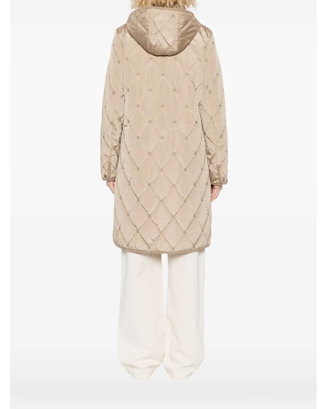 Ralph Lauren Natural Quilted Hooded Coat