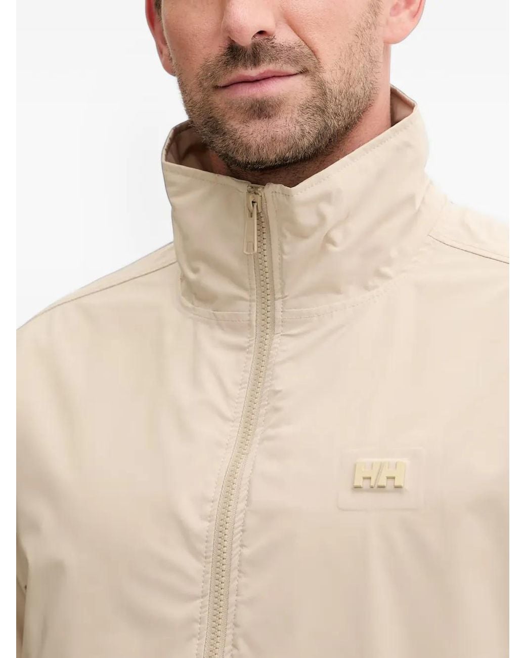 Helly Hansen Natural Vika Logo-Plaque Zip-Up Jacket for men