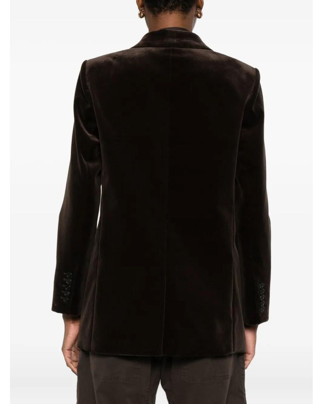 Nili Lotan Black Velvet Single-Breasted Blazer