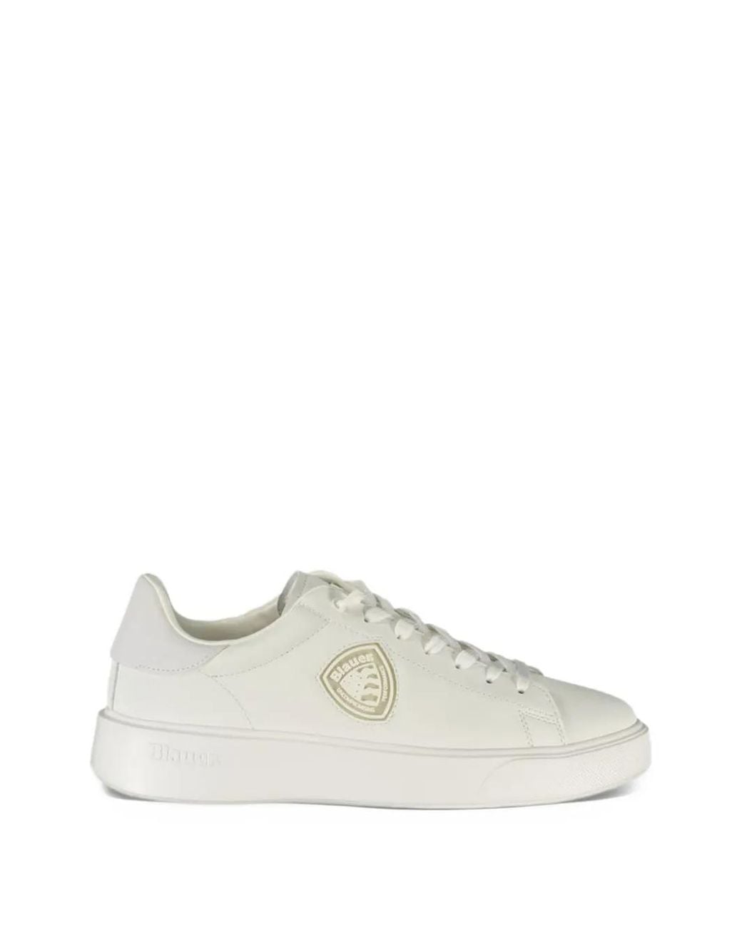 Blauer White Logo-Patch Sneakers for men