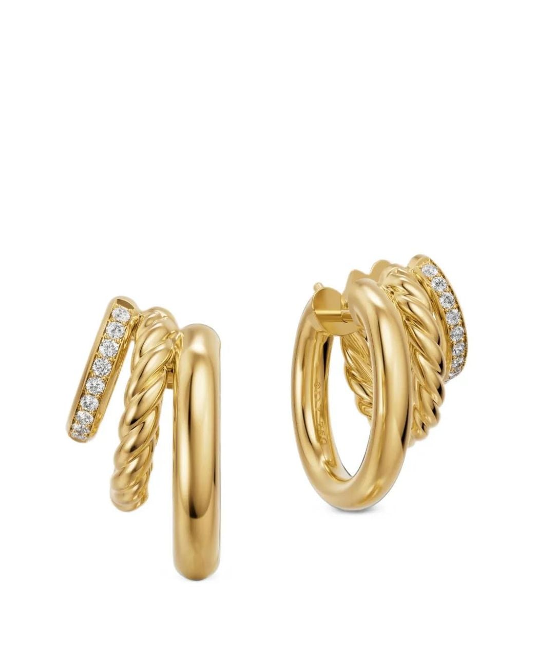 David Yurman Metallic Dy Mercer Multi-Row Earrings