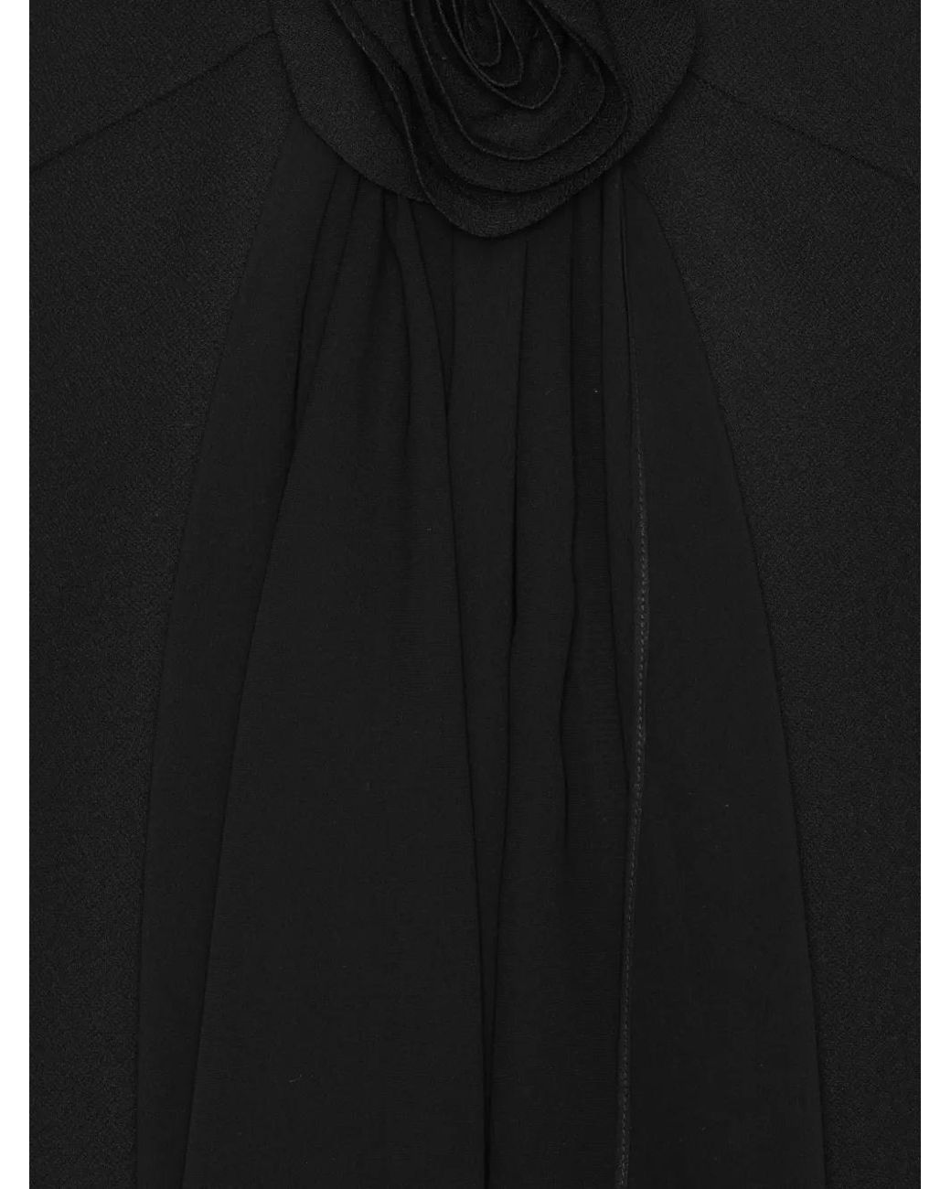 ROTATE BIRGER CHRISTENSEN Black Flower-Detail Sleeveless Mini Dress