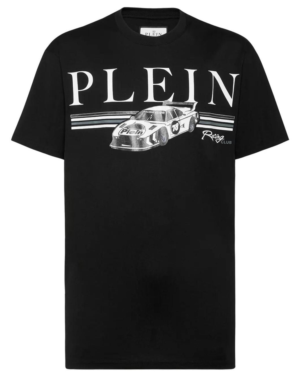 Philipp Plein Black Cars Racing T-Shirt for men