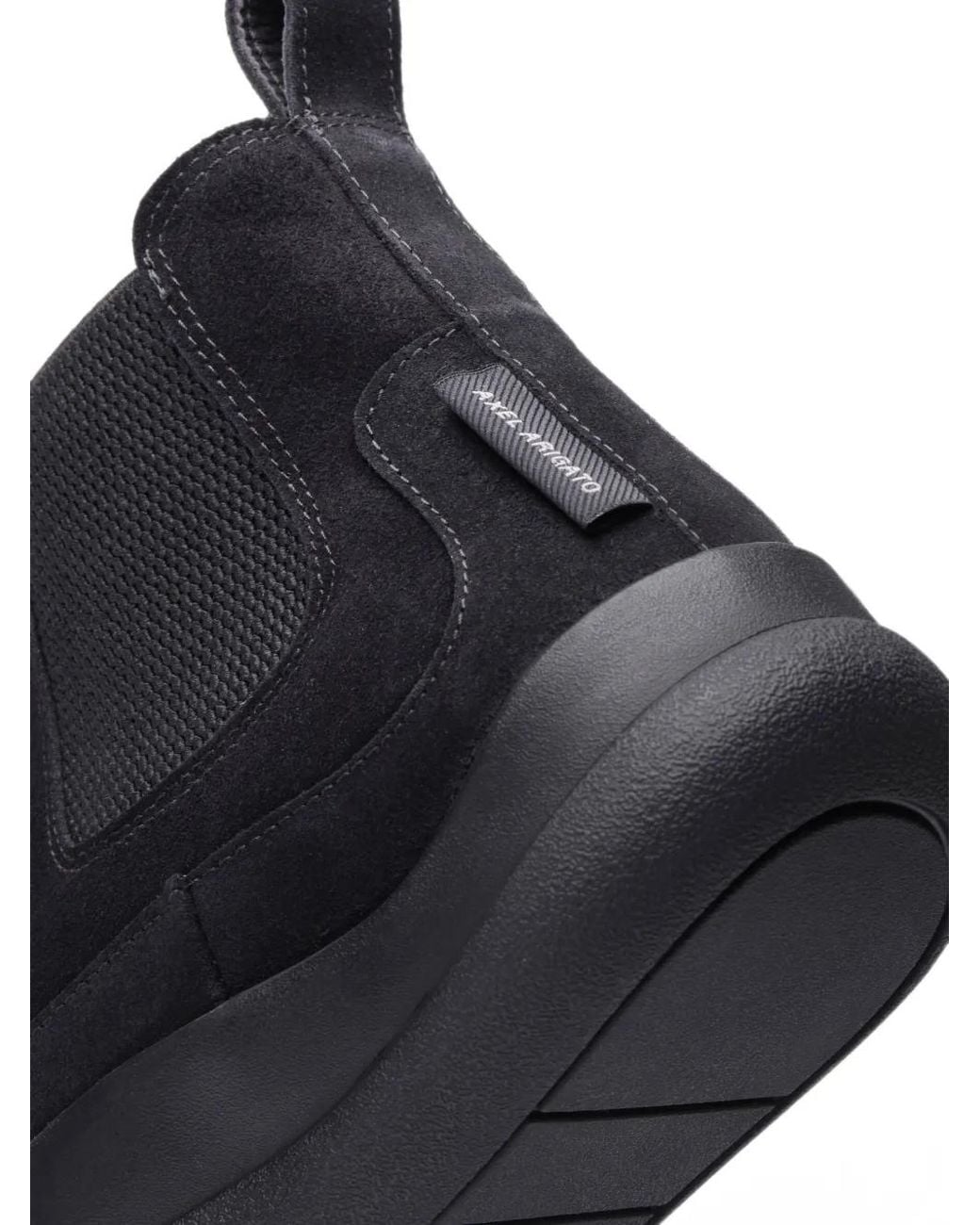 Axel Arigato Black Squish Suede Chelsea Ankle Boots