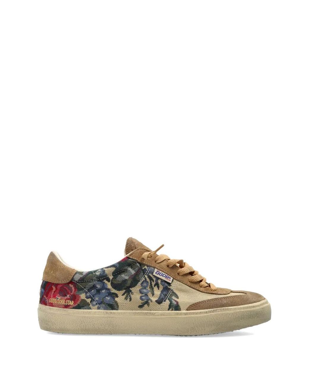 Golden Goose Deluxe Brand Natural Floral Print Leather Sneakers for men