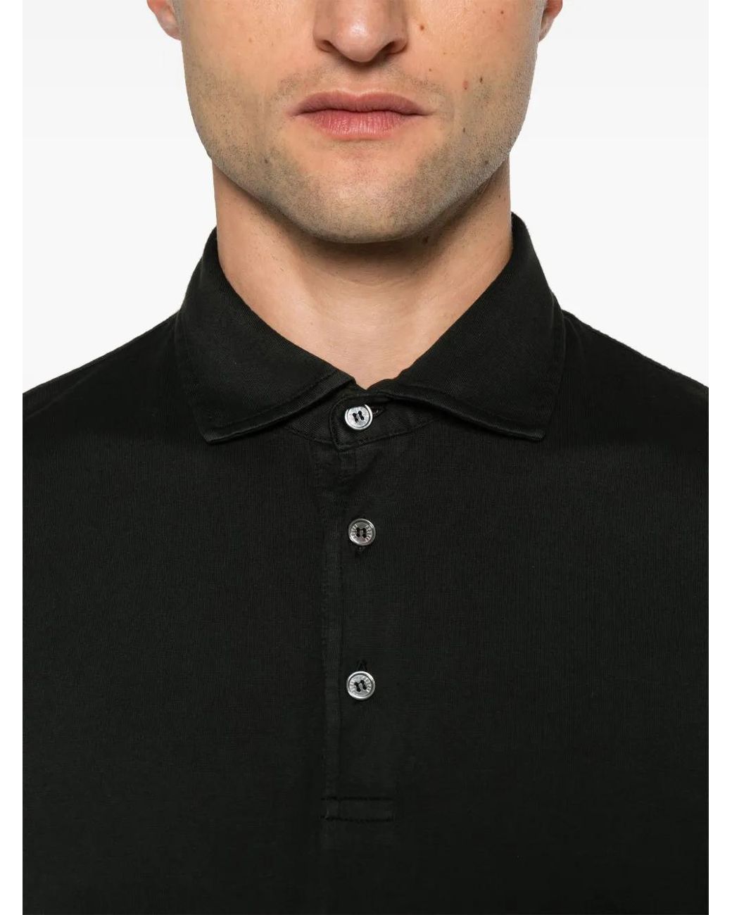 Fedeli Black Zero Polo Shirt for men