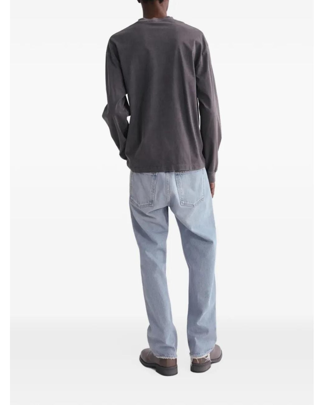 Agolde Blue Faded Raw-Cut Jeans for men