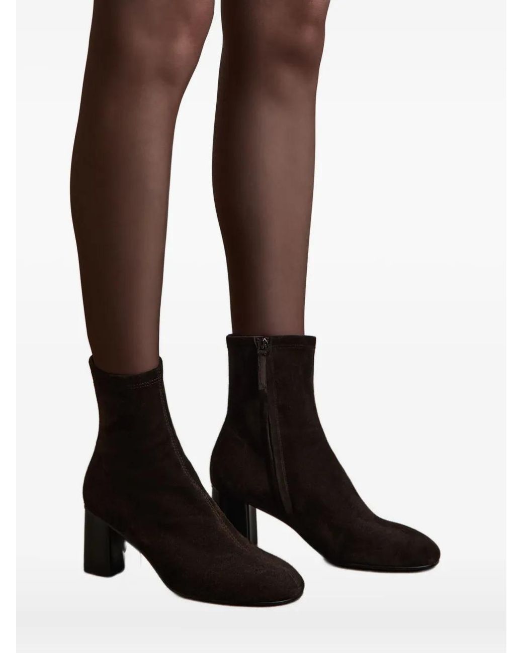 12 STOREEZ Black 64Mm Suede Ankle Boots