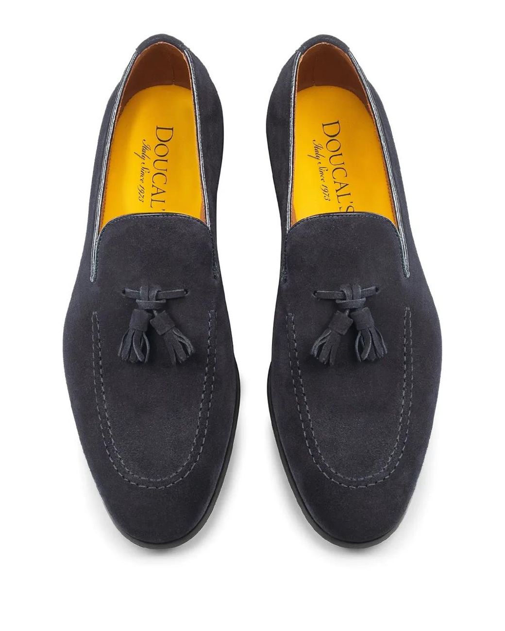 Doucal's Blue Suede Loafers for men