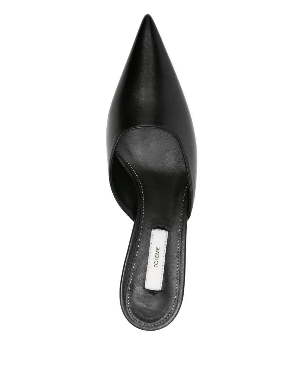 Totême Black Sharp Nappa Mules