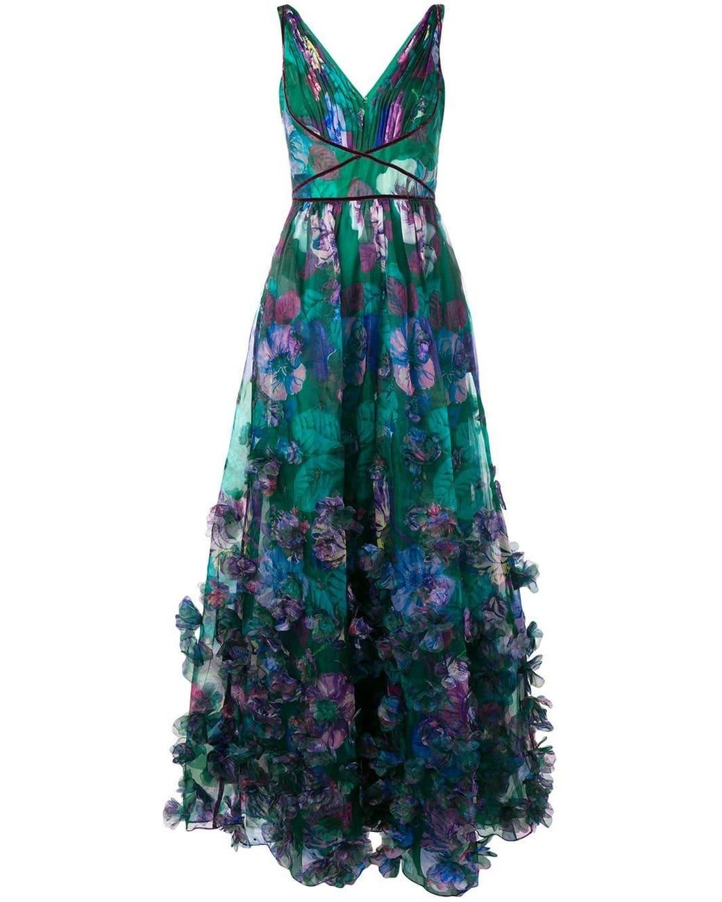 Marchesa notte SALE タフタアシンメトリーロングドレスグリーン $1095 NEW Marchesa Notte Embroidered Cape Dress Crystal