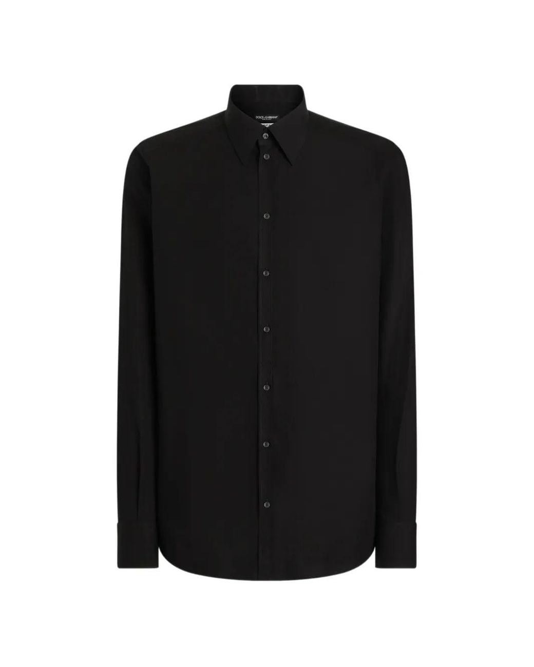 Dolce & Gabbana Black Poplin Martini Shirt for men