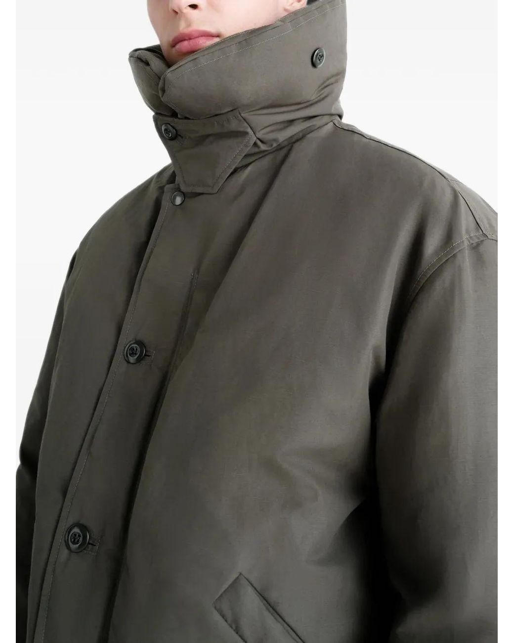 Lemaire Gray Puffer Blouson for men