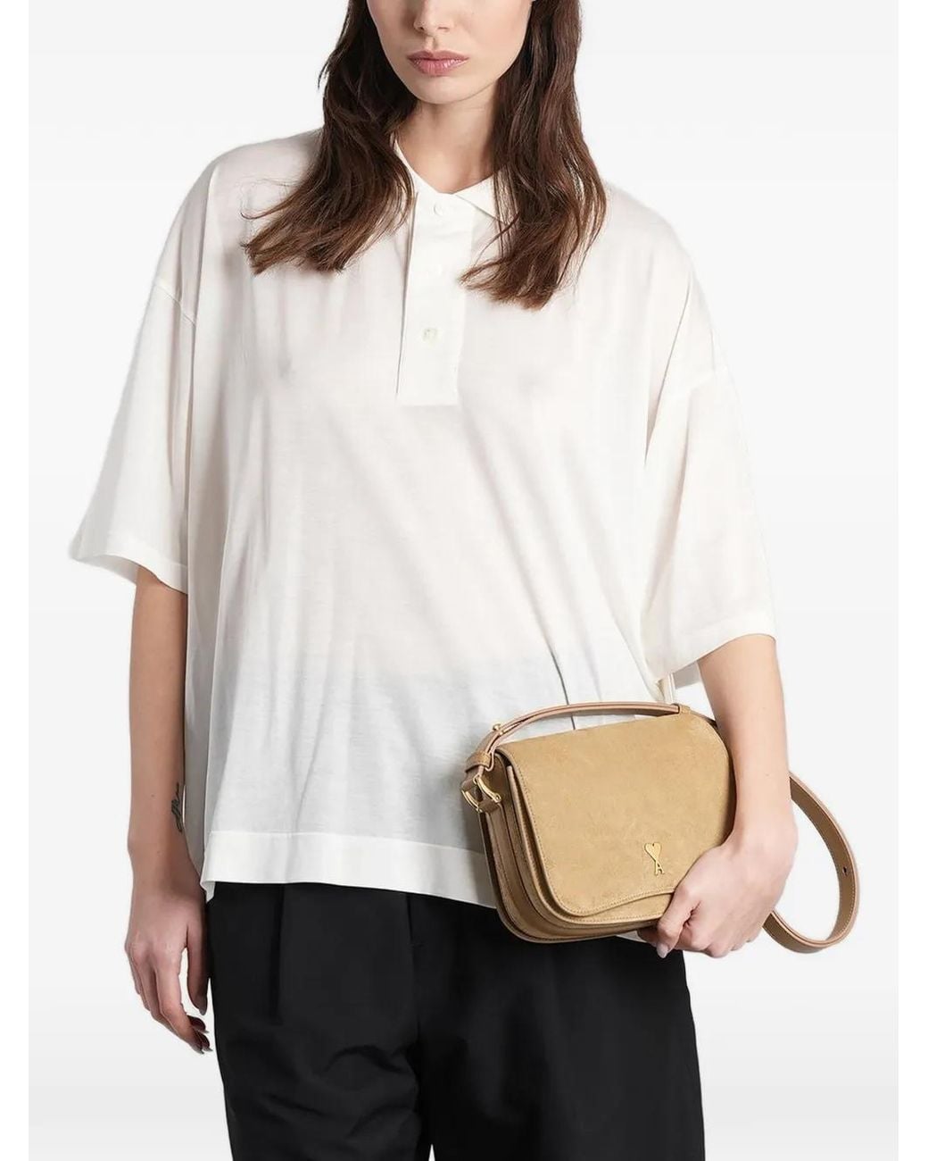 AMI White Ami De Coeur Polo Shirt