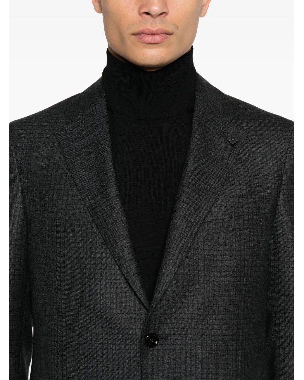 Lardini Wollanzug Mit Karomuster in Black für Herren