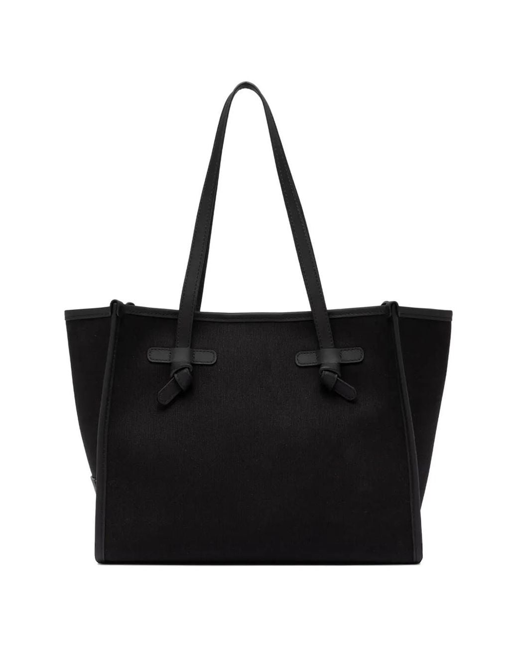 Gianni Chiarini Black Marcella Leather Trim Shopping Tote