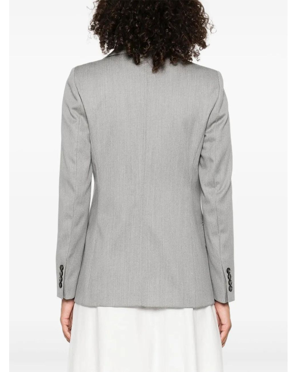 Max Mara Gray Double-Breasted Blazer