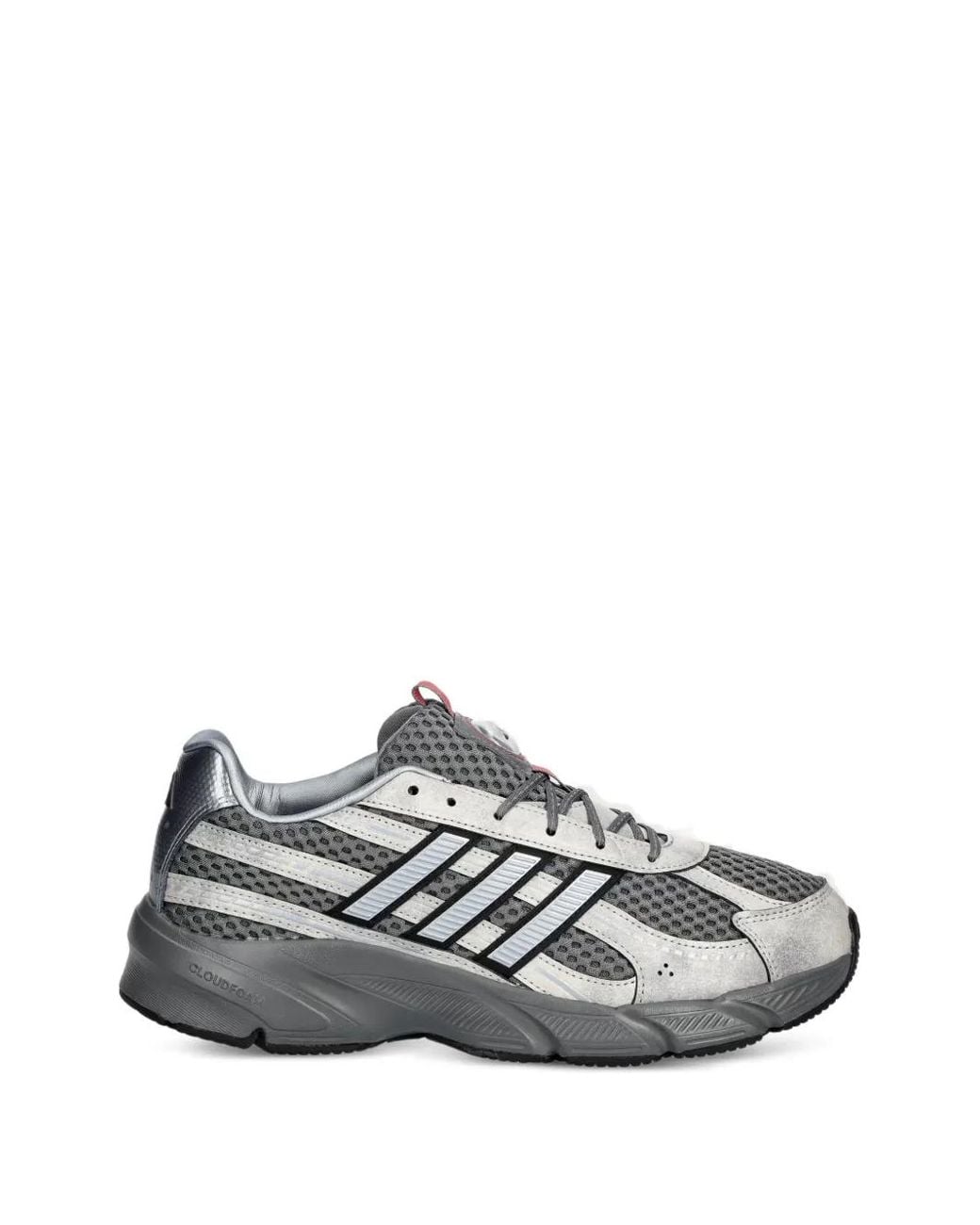 Adidas White Panelled Mesh Sneakers for men