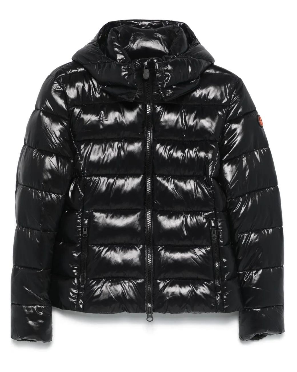 Save The Duck Black Cosmary Quilted Hooded Jacket