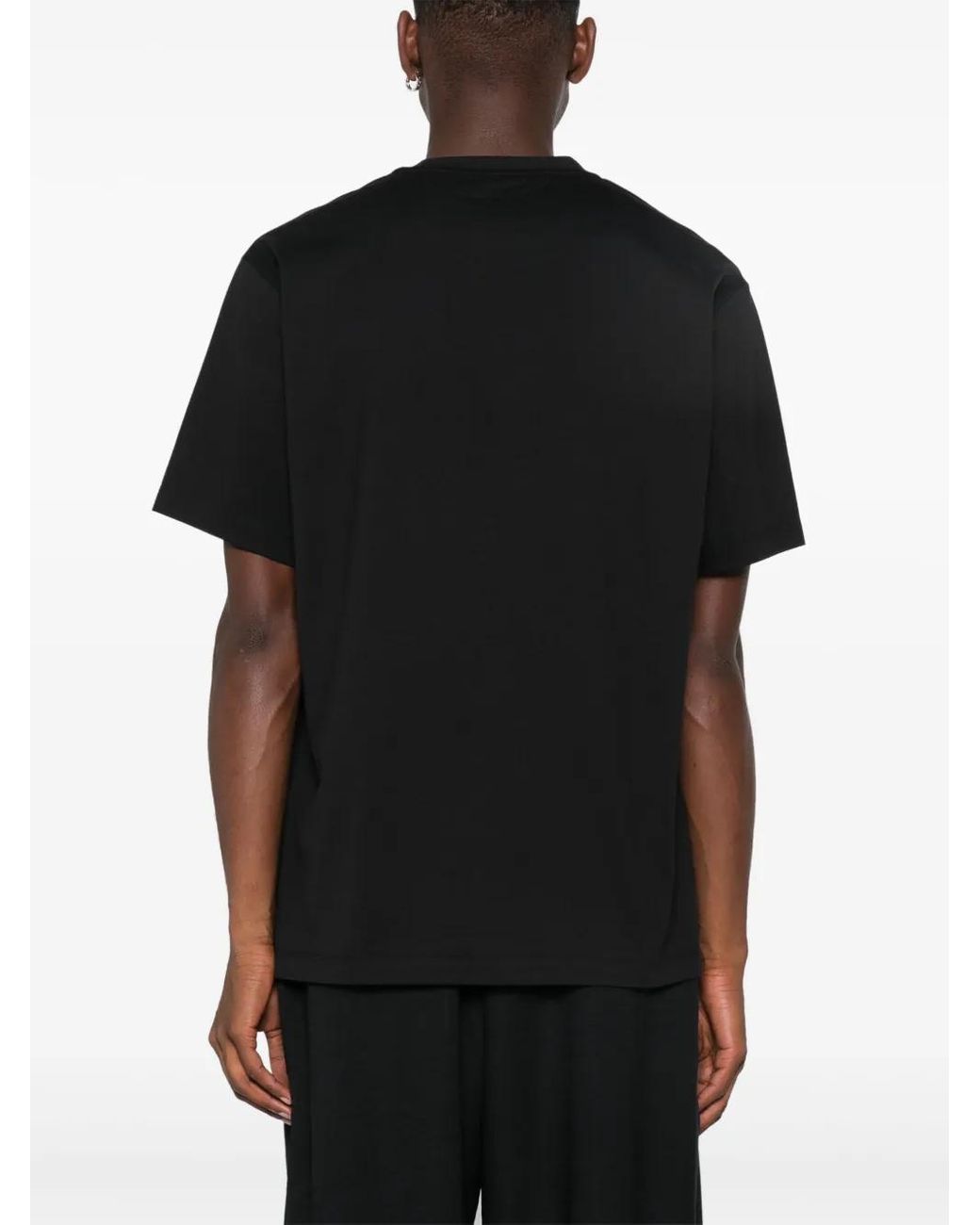 Y-3 Black Logo Cotton T-Shirt for men