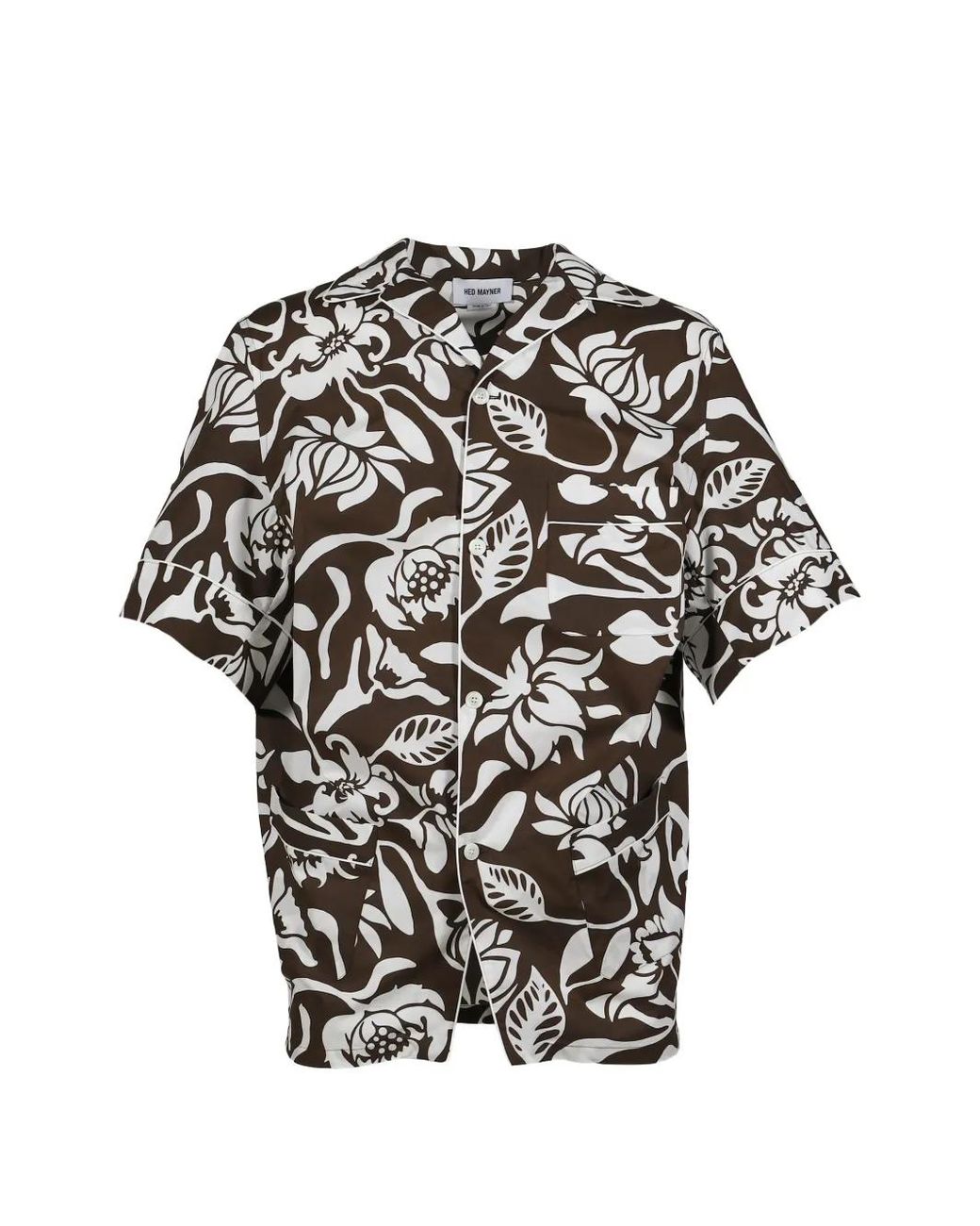 Hed Mayner Black Floral Shirt for men