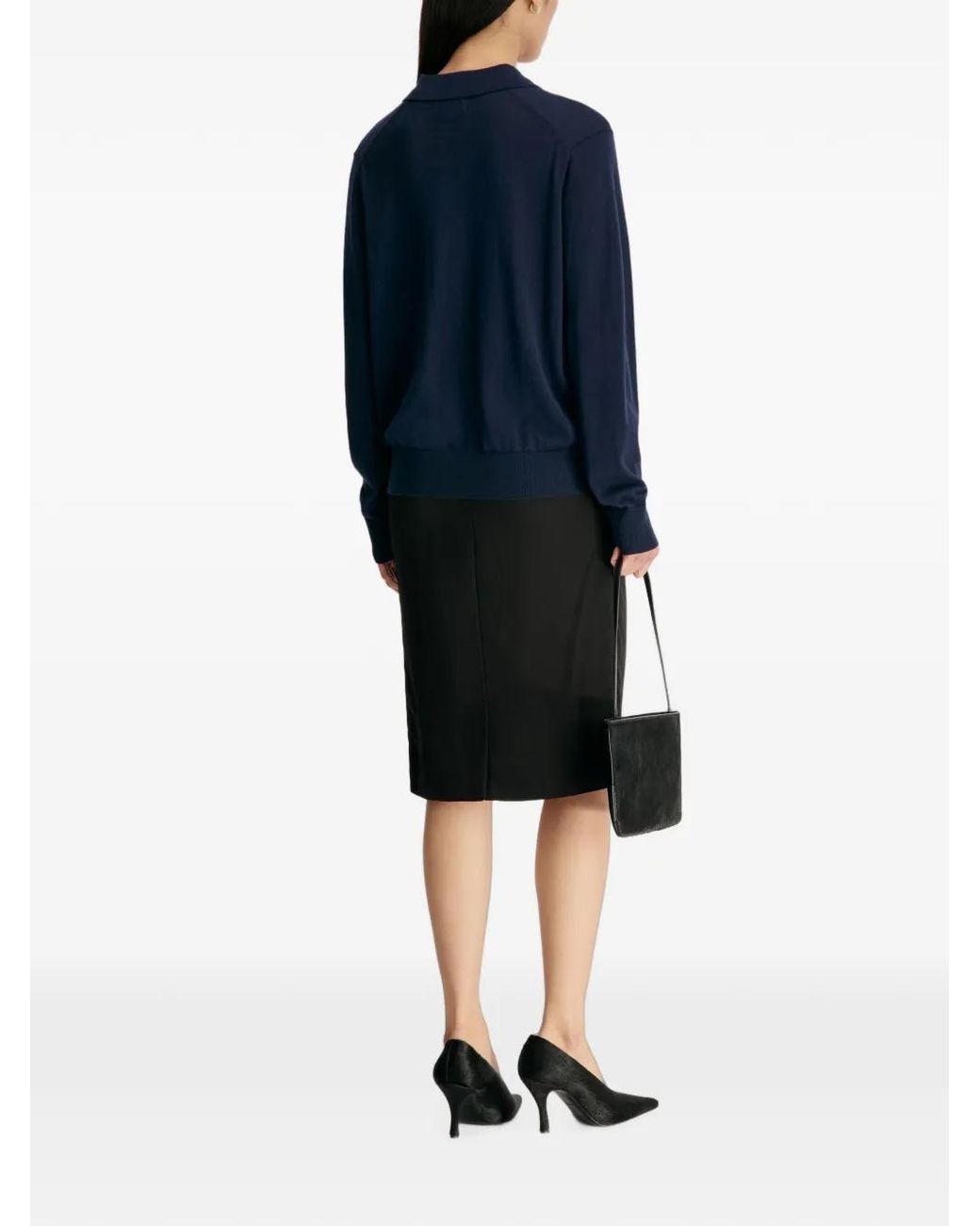Loulou de Saison Blue Miles Cashmere Polo Top