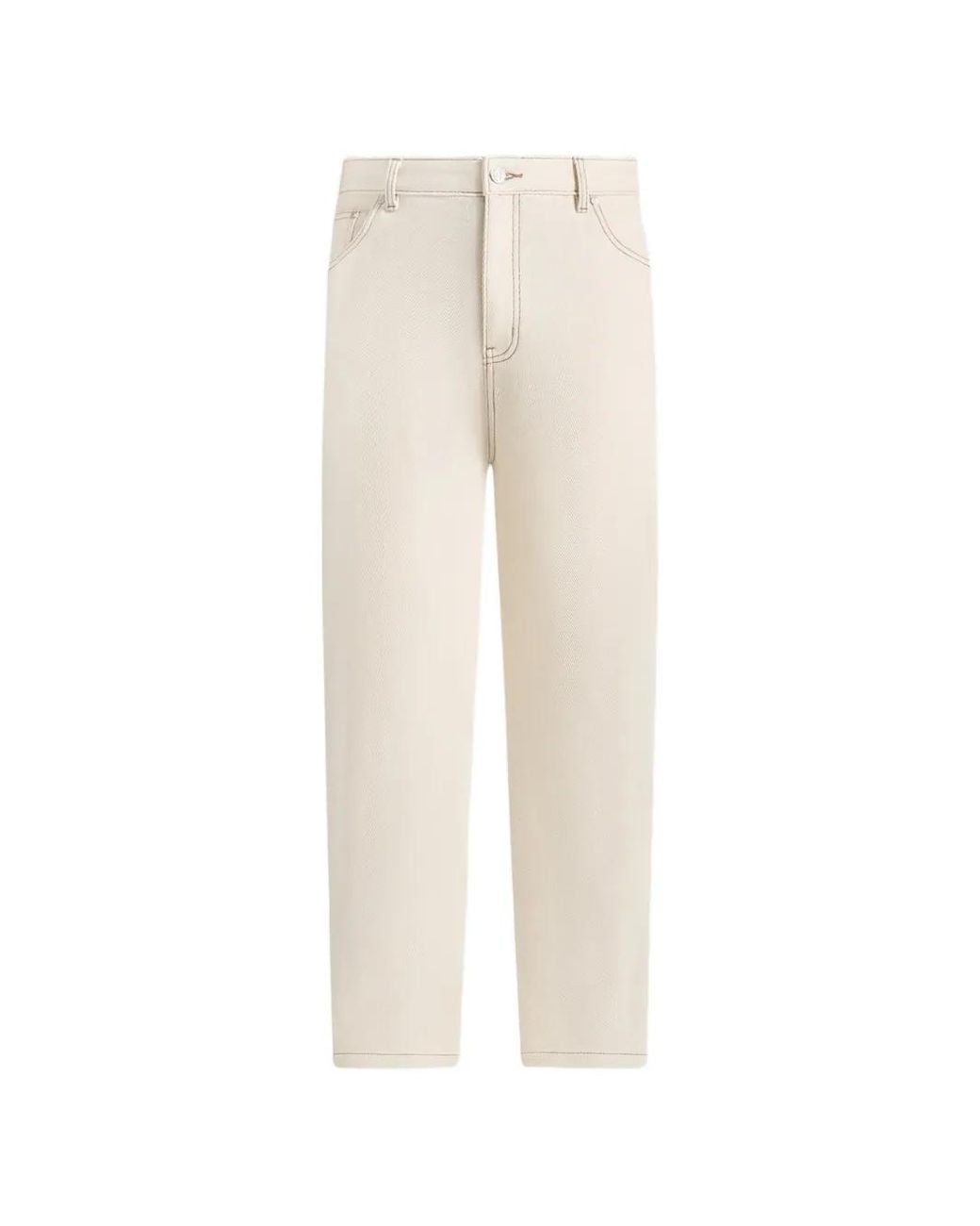 Manière De Voir White Dn001 Tapered Fit Jeans for men