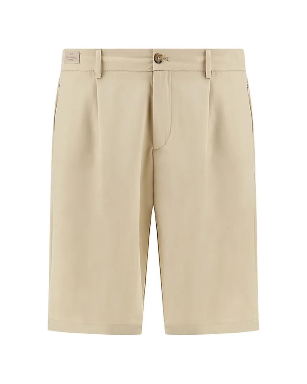 Paul & Shark Natural Buttoned Bermuda Shorts for men