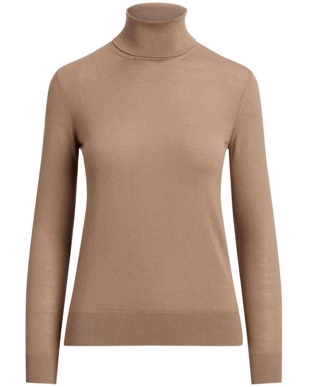 Ralph Lauren Brown Roll-Neck Knit Jumper