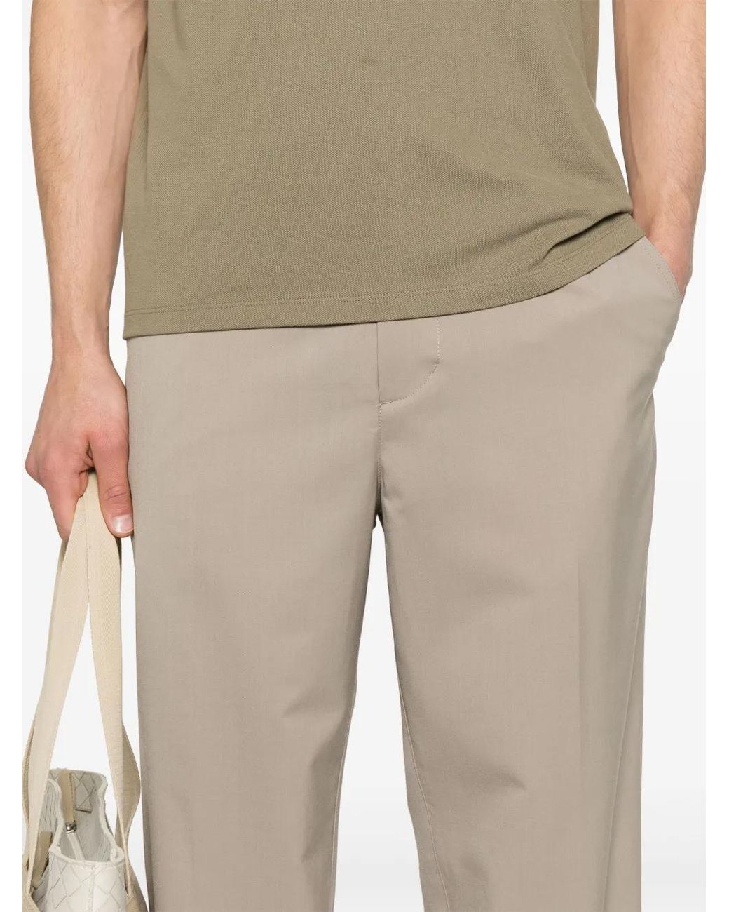 Moncler Natural Gabardine Tailored Trousers for men