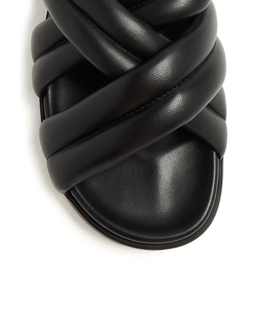 MCM Black Pantoletten Mit Gepolsterten Riemen