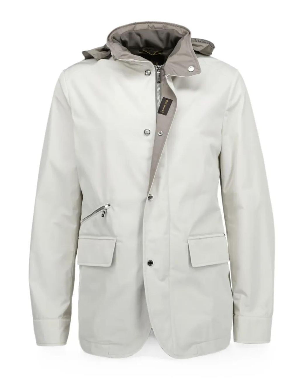 Giacca Con Cappuccio E Zip di Moorer in White da Uomo
