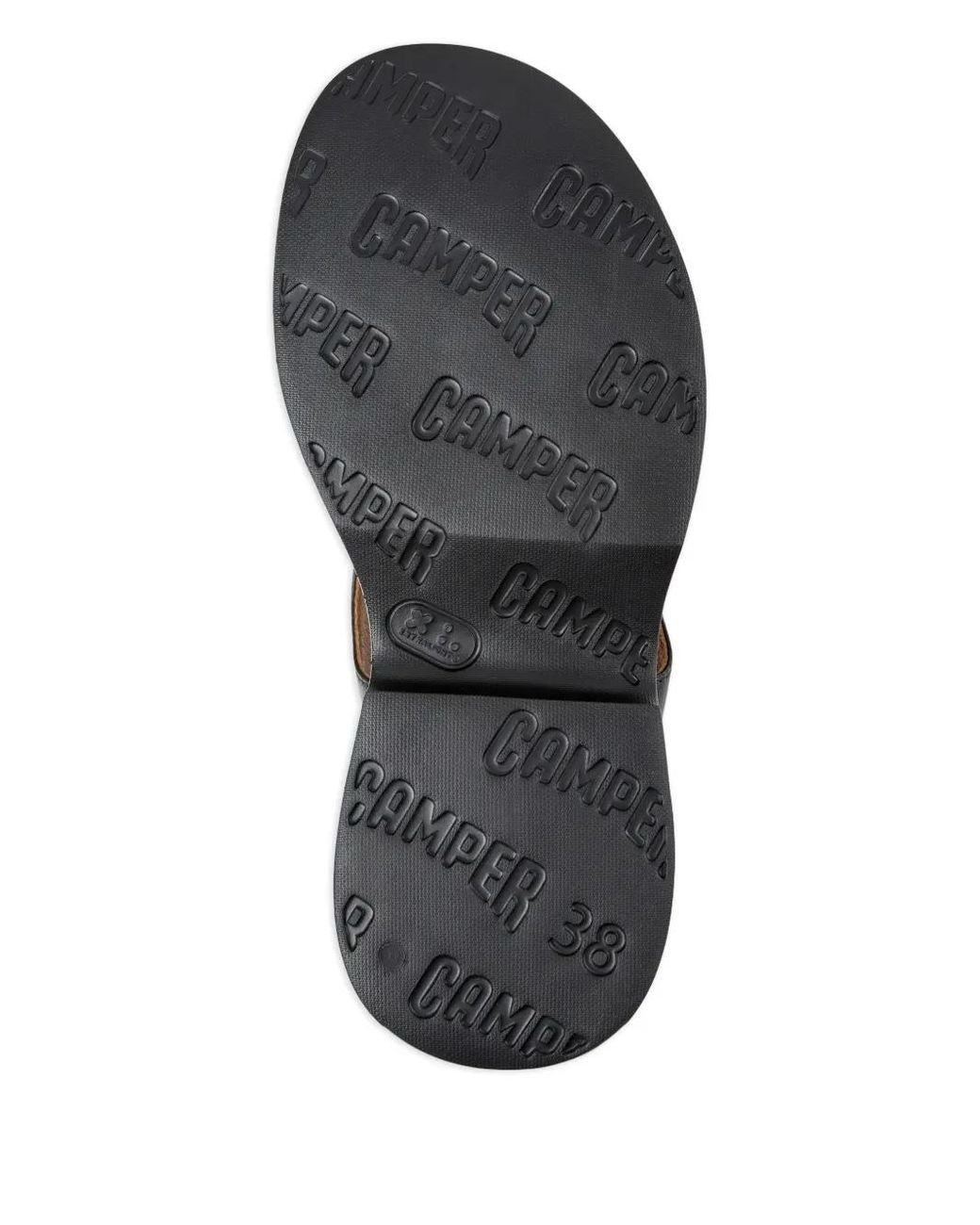 Camper Black Tasha Buckle-Fastening Platform Sandals