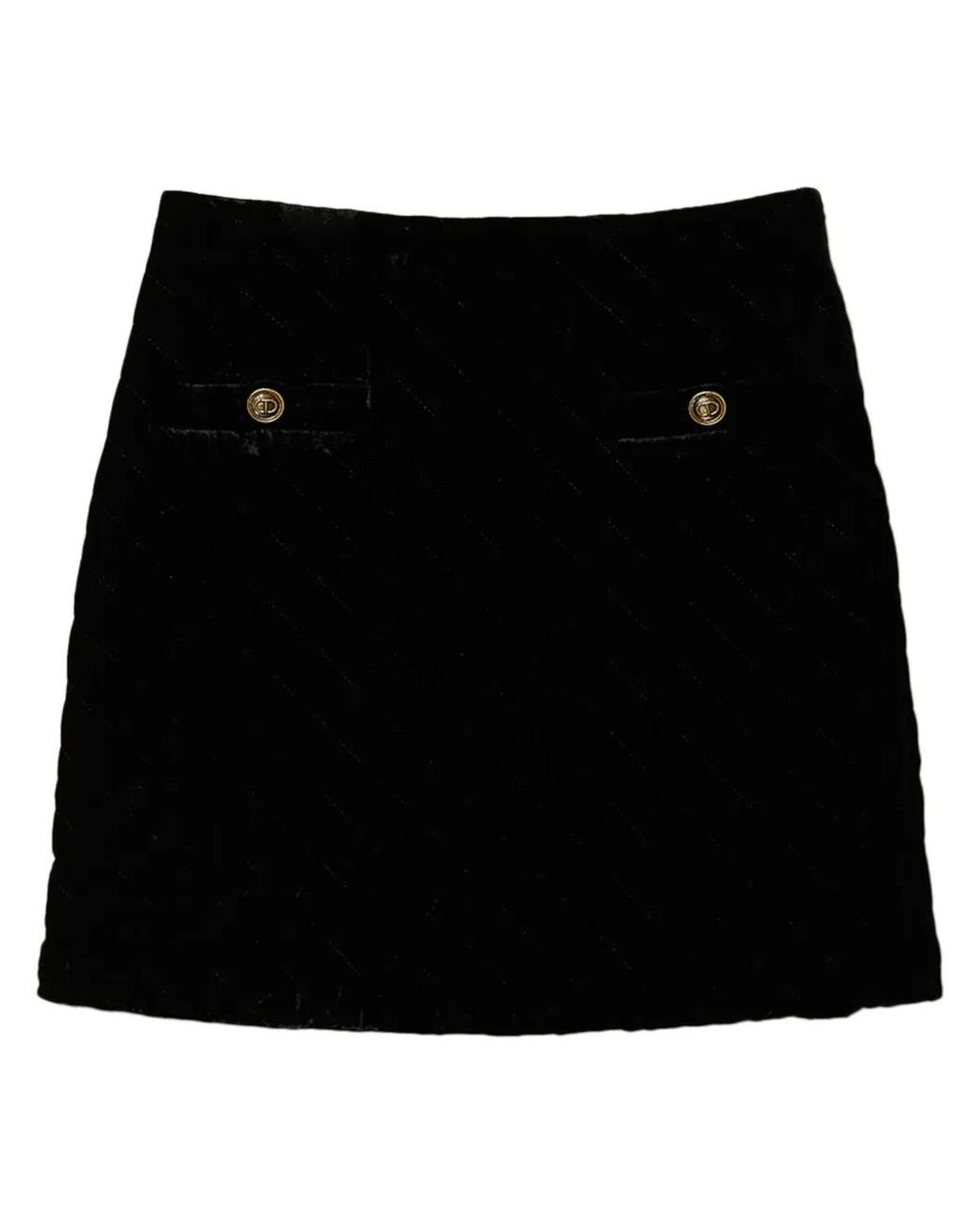 Twinset Black Logo-Engraved Mini Skirt
