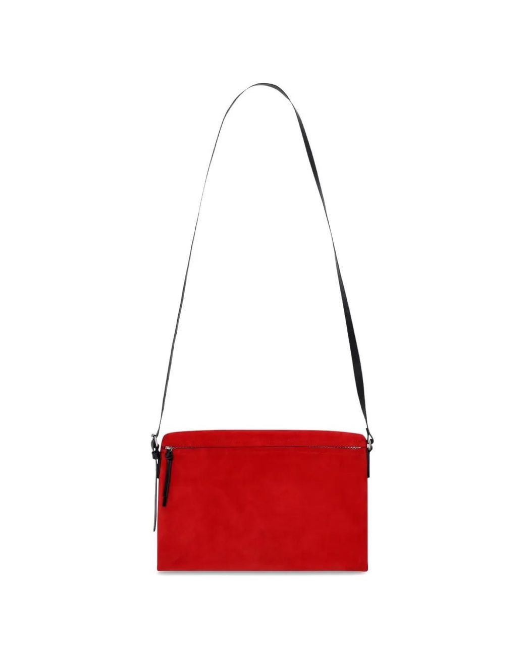 Dries Van Noten Red Suede Crossbody Bag for men