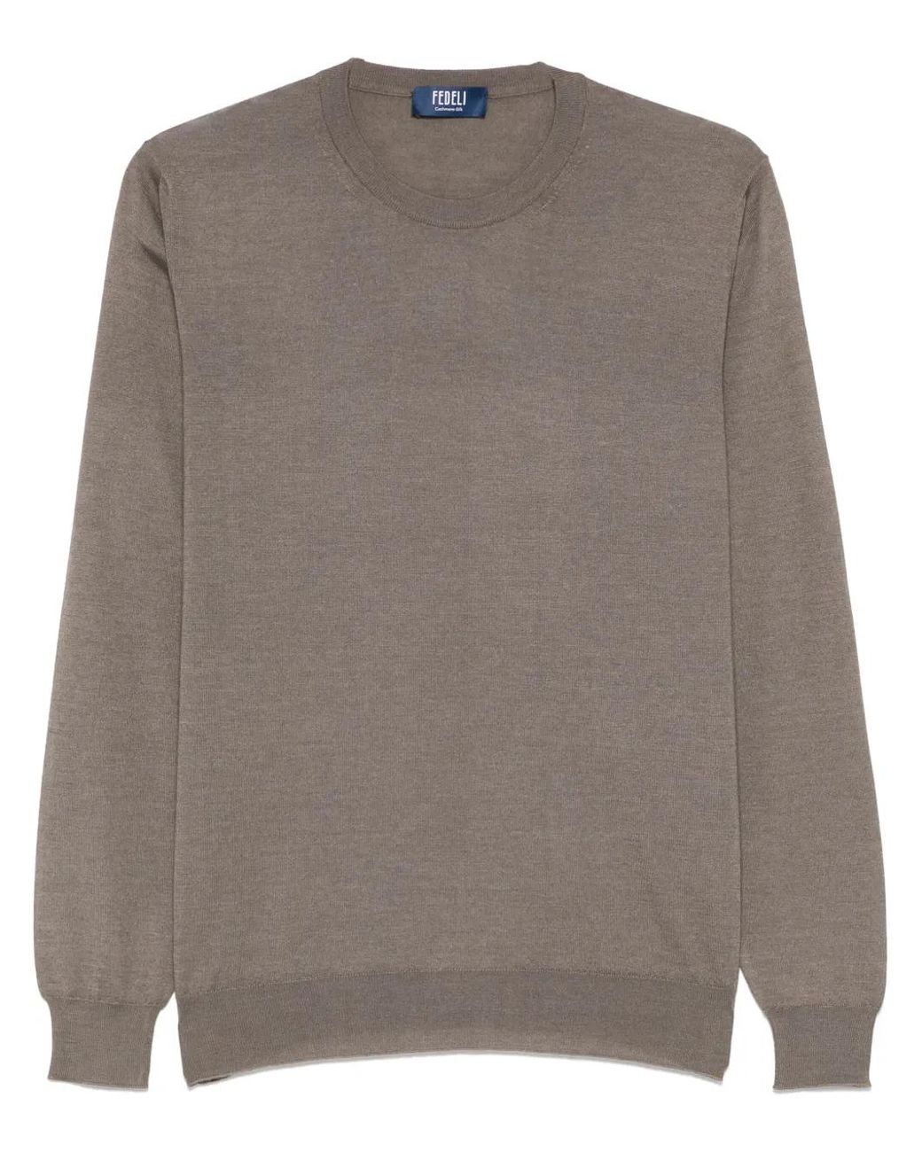 Jersey De Punto Fino Fedeli de hombre de color Brown