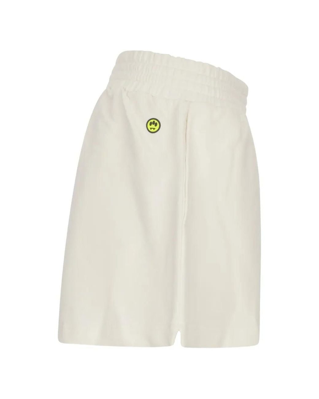 Barrow White Logo-Print Elasticated Shorts