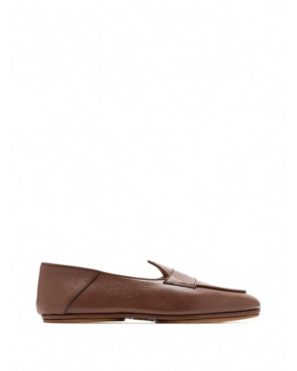 Edhen Milano Brown Kensington Band Fly Grained Leather Loafers for men
