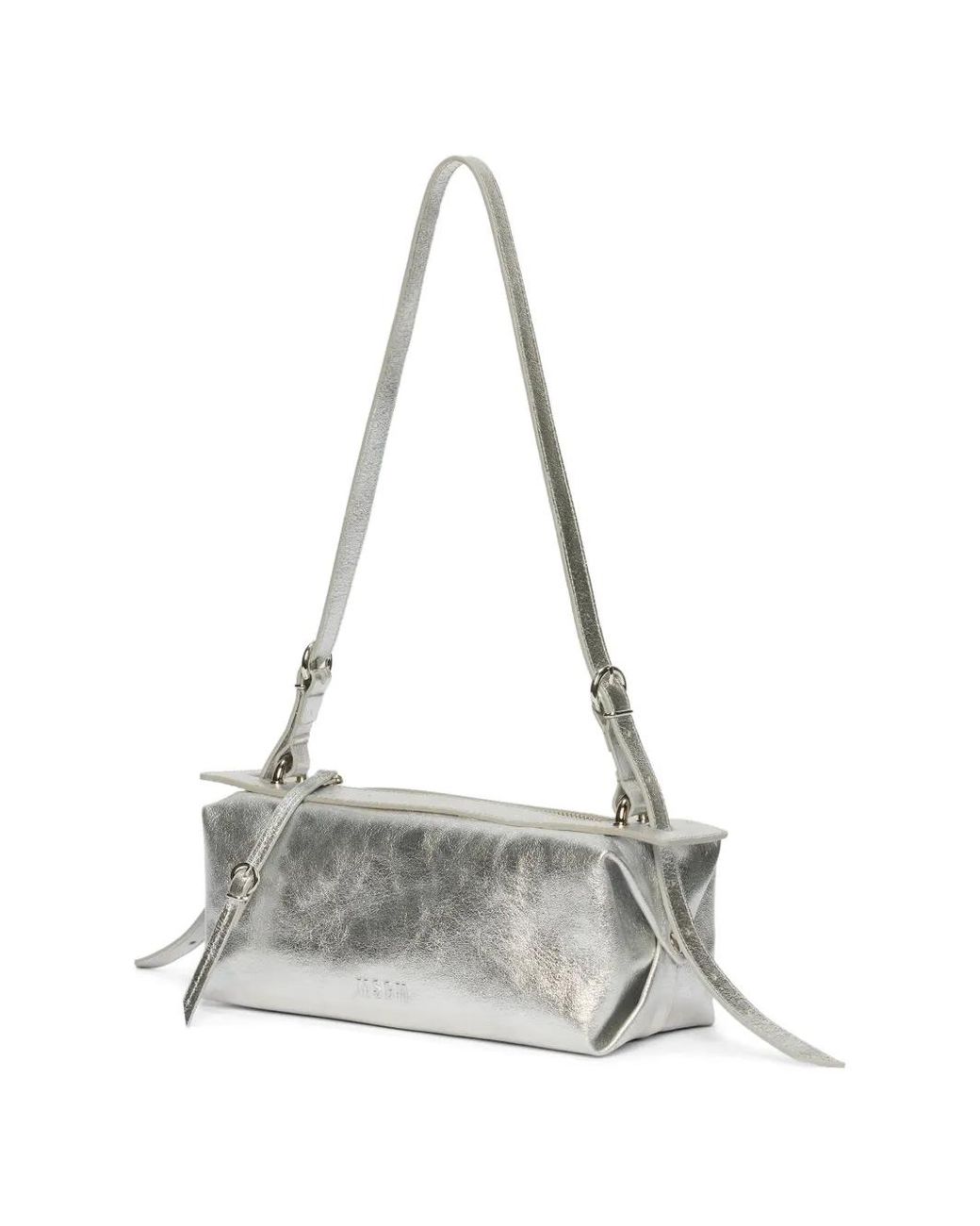 MSGM White Cylinder Strap Shoulder Bag