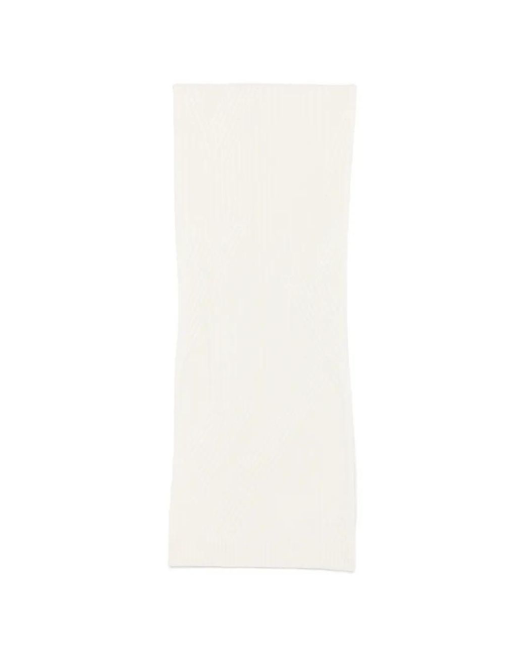 Joseph White Ribbed-Knit Scarf