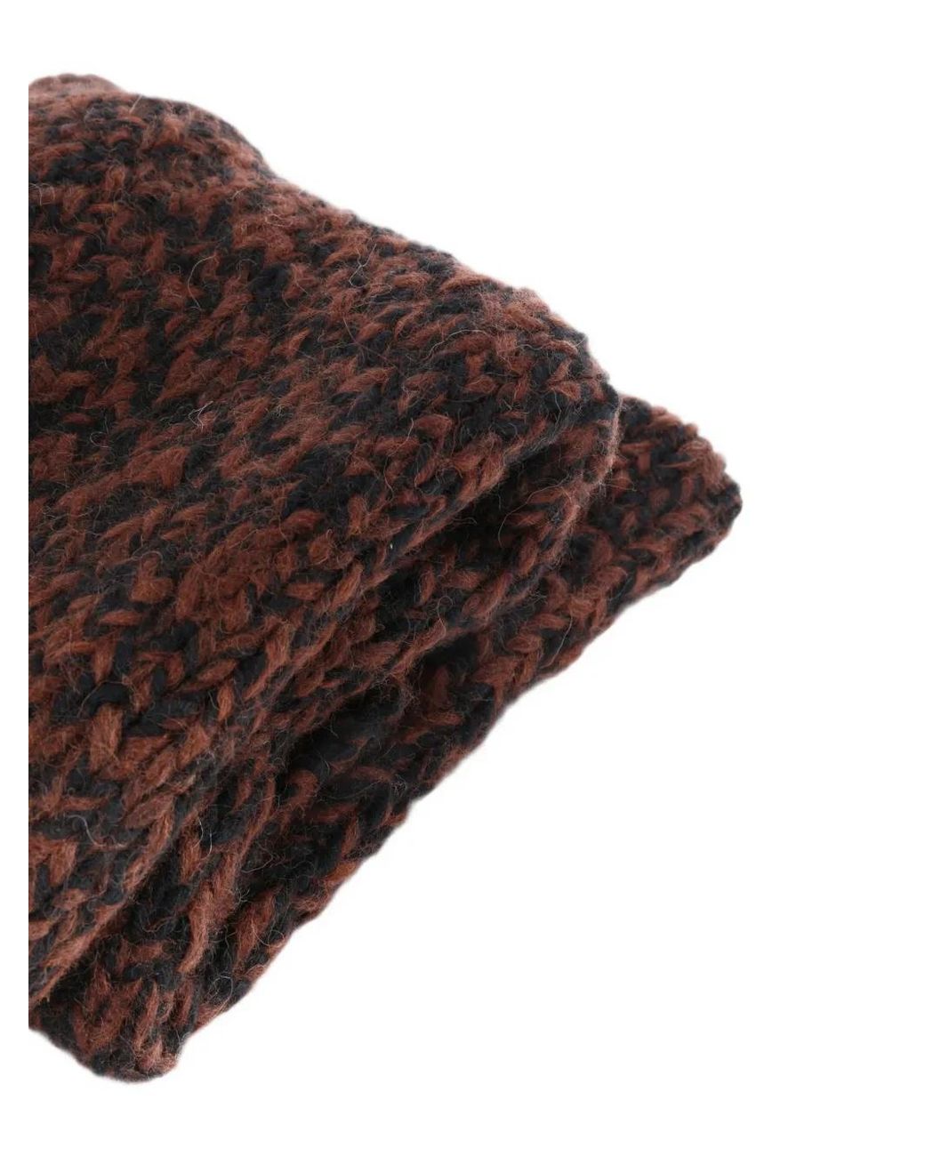 Casey Casey Brown Chunky-Knit Scarf