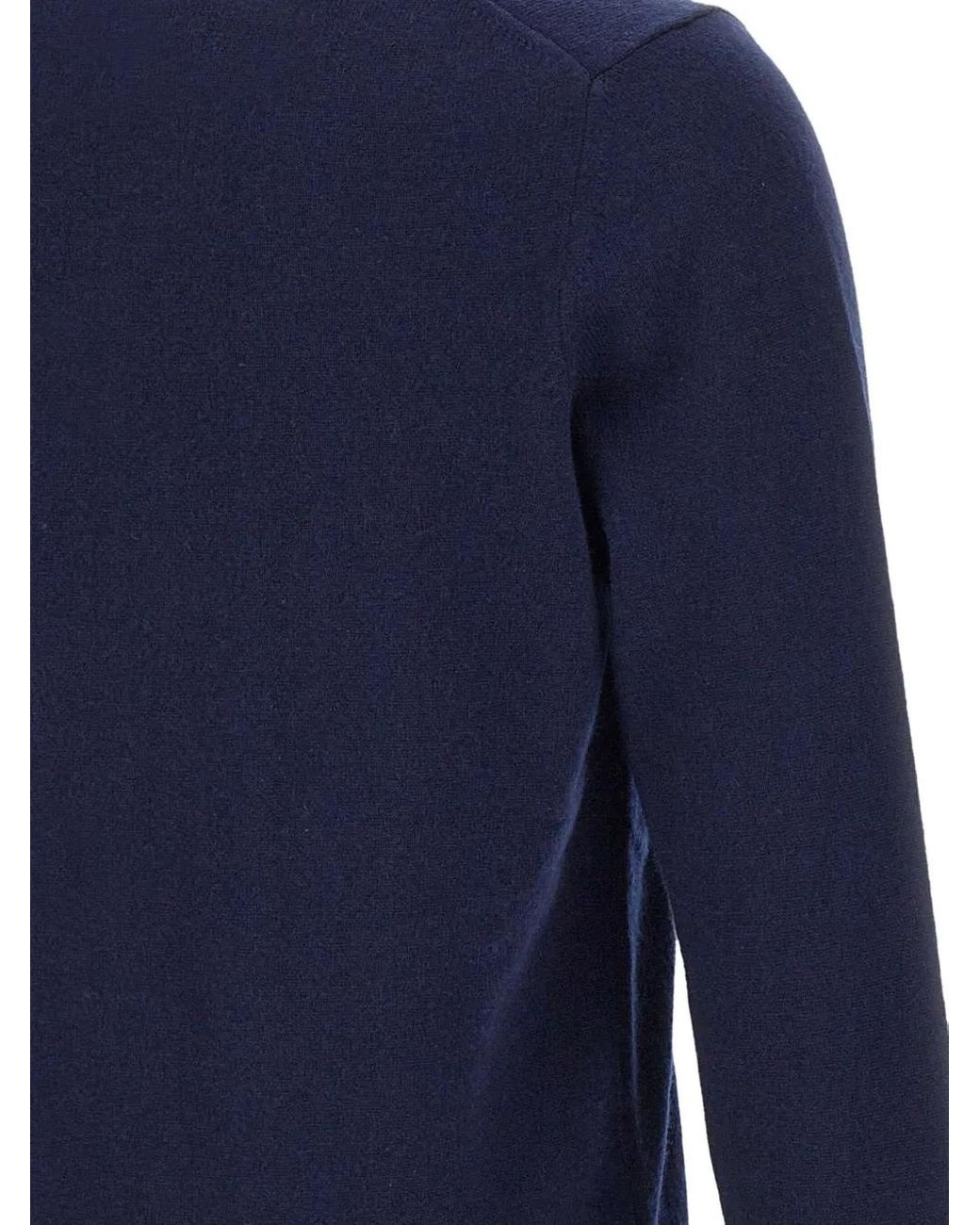 Kangra Blue V-Neck Ribbed Sweater for men
