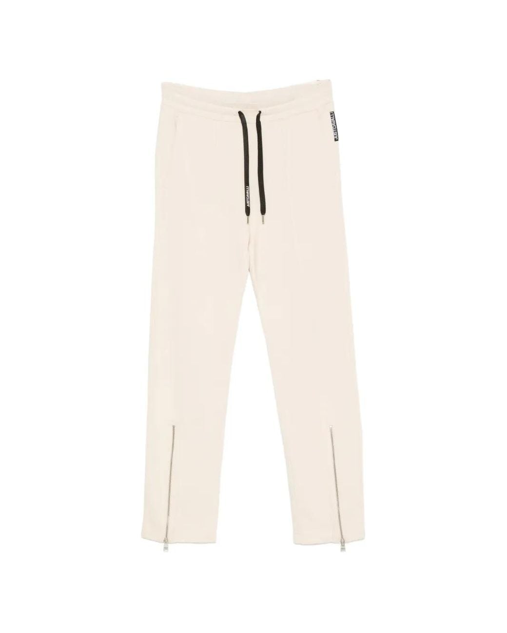 Just Cavalli White Zip-Detail Drawstring Track Pants