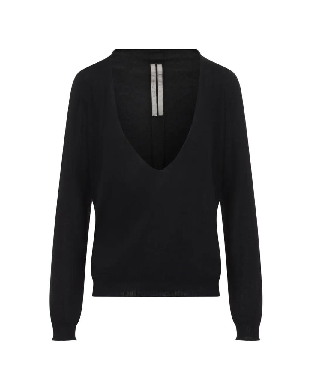 Rick Owens Black Extreme V-Neck Pull