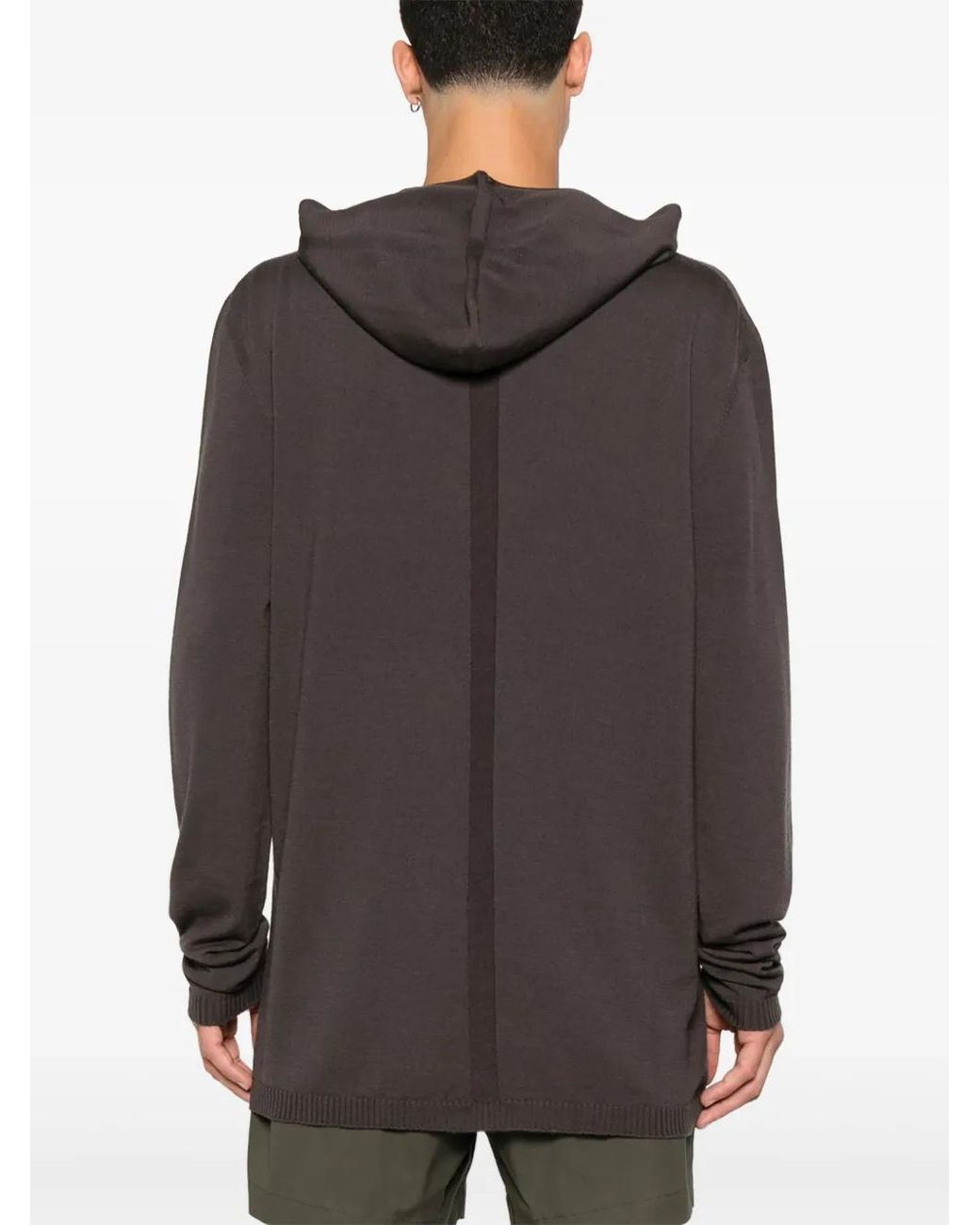 Rick Owens Brown Wool Hoodie for men