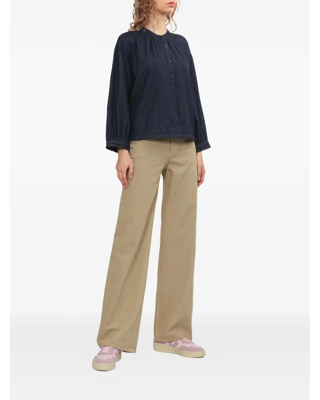 A.P.C. Blue Buttoned Top